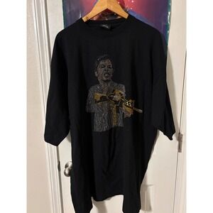 NEWRIZON Mens Black Rhinestone Graphic T Shirt 2XL Scarface Tony Montana  y2k